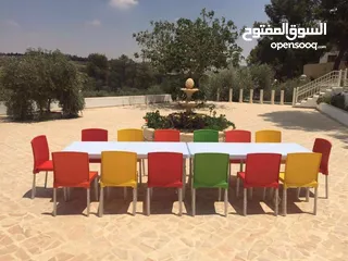  7 طاولات وكراسي طوي خارجي وداخلي