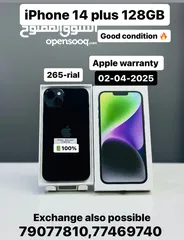  1 iPhone 14 Plus -128 GB - Box piece- Awesome piece - Apple warranty till 2/4/25