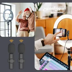  4 مايكروفون تسجيل على الهاتف wireless microphone K11