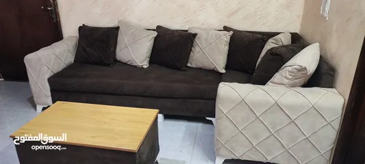  1 كنب سيتنج روم تفصيل مستعمل اشي بسيط