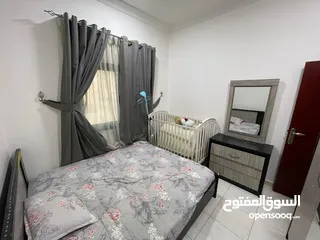  5 شقة غرفة وصالة مفروشة للإيجار الشهري في عجمان في الروضة شارع الشيخ عمار بسعر جيد ومناسب جدا شامل