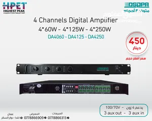  1 مكبر صوت رقمي 4*60 واط 4 قنوات DA4060