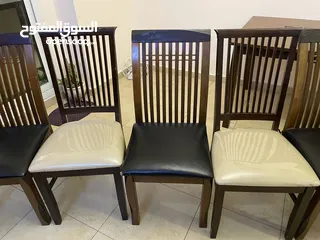  1 Wooden Dining Table set with 5 chairs in good condition