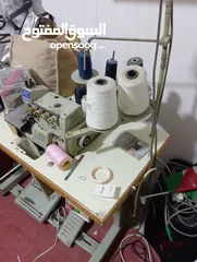  5 ماكنه حبكه جوكي اصلي بحاله ممتازه صناعي مع طاوله و شمع دان بركب عليها سته خيطان شغل مصنع أو مشغل