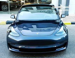  7 تيسلا 2023 MODEL 3 فحص كامل 4 جـيـد ممشى قليل 20 الف بحالة الوكالة لون فيراني مميز بسعر محرووق ولقطة