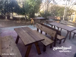  28 كراسي وجلسات خشب