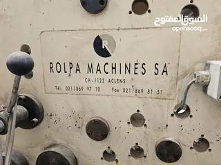  4 ماكينة ROLPA للف وتجهيز رولات الورق الحراري سويسرية الصنع للييع