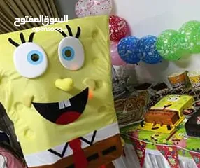  1 شخصية كرتونية سبونج بوب لأعياد الميلاد وحفلات الأطفال