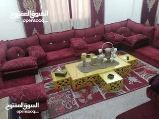  2 فراش عربي تفصيل لون خمري
