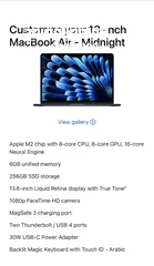  6 MacBook Air M2 13.6 inches (warranty till June 4th 2025) 8gb ram 256 gb storage