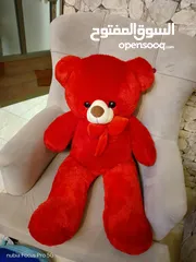  1 دب احمر  بحالة الجديد