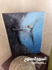  6 لوحة راقصة بالي  حين ترقص الروح بين العتمة والنور  When the Soul Dances Between Darkness and Light”