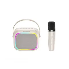  1 Remax RB-H13 RGB Wireless Portable Karaoke Speaker wth Mic سماعات لاسلكية مع مايكرفون