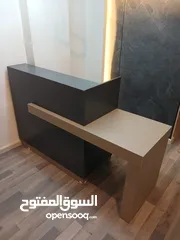  18 كاونتر استقبال فاخر _ ريسبشن مع إضاءة  للبيع من المصنع بسعر الجملة شامل التوصيل عمان زرقاء