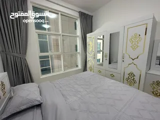  4 غرفتين و صالة للايجار الشهري بالسيتي تاور بالنعيمية 3 شارع خليفة شاملة كل الفواتير و الانترنت