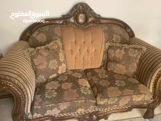  2 طقم كنب خشب مصري
