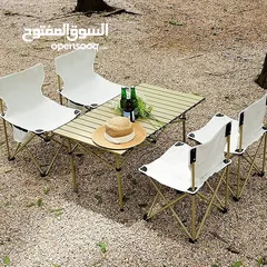  2 طاولة نزهة متنقلة مع كراسي