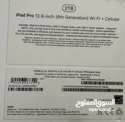  4 iPad pro 2TB