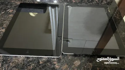  2 جهاز iPad 4 (الجيل الرابع) بسعة 16GB ويدعم    بحاجة لتغير شاشة فقط Wi-Fi + Cellular