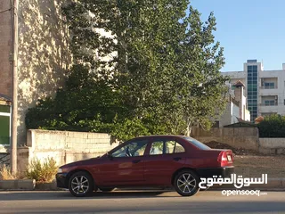  20 ميتسوبيشي لانسر 1997 للبيع لون خمري/ شاصي وهيكل ممتاز،اوتوماتيك، مكيف، باور،تحتاج دهان وصيانة متفرقة
