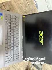  1 لاب توب ايسر حاله ممتازه Acer gen12 core i7 Ram 8 gb Invidia 2050