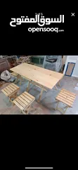  2 portable table and chairs