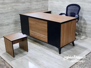  20 اثاث مكتبي مكتب مدير بعدة الوان بسعر خيالي مع جانبية بادراج وطاولة والتوصيل مجاني مكاتب ادارية