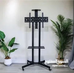  2 ستاند تلفزيون متحرّك بجودة عالية وتصميم عصري لو عندك شاشة كبيرة وبدك حامل قوي وثابت او بدك تنقل شاشة