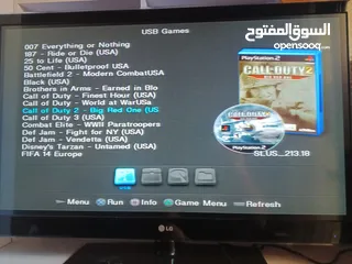  16 بلايستيشن 2 معدلة مع اسلاك + ميموري جديدة هدية + هارديسك وميموري عليهم 60 لعبة مميزة