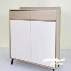  9 خزانة احذية بالشكل الجذاب والمميز لكل بيت أنيق تصميم خشبي انيق بلون بيج فاتح
