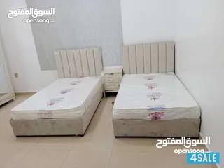  2 سراير حديد دورين للعمالة المنزليه بفرشات طبيه