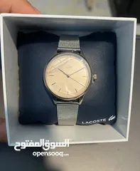  3 ساعة Lacoste for women جديدة لون فضي فخمة جداً