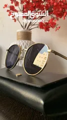  6 نظارة شمسية بإطار ذهبي وعدسات أسود عدسات UV400