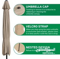 7 مظلة خارجية (شمسية) جديدة غير مستخدمة تصلك مغلفة