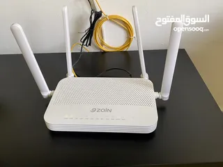  1 للتنازل اشتراك انترنت فايبر من زين 500 ميجا - راوتر زين 5G، راوتر مقوي الشبكة - Zain Fiber Internet