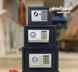  3 خزنة مكتبية من بصمه وباور بانك خارجي وباور بلحفظ الاموال و الأوراق الهامه خزنة فولاذية
