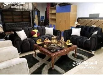  8 طقم كنب 7مقاعد خشب لاتيه سويد 135