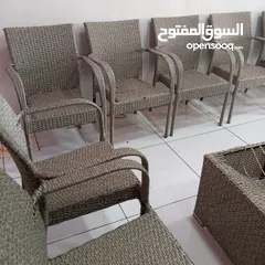  2 كراسي راتان حديد للبيع