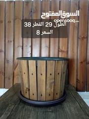  4 قواوير ميناوي للزراعة شغل يدوي بلاستيك ملبس خشب سويد مثبت ببراغي