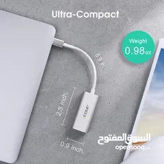  5 USB C to Ethernet Adapter RJ45 to Type C Gigabit Network LAN Converter 10/100/1000Mbps  تحويلة