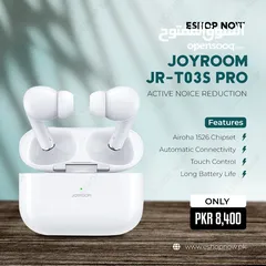  3 JOYROOM T03s Pro صوت يلامس الإحساس، وتصميم يعكس الأناقة.بسعر مغري وكفالة سنة