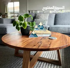  4 قطع من الخشب الطبيعي فاخرة في عنا كل الاحجام