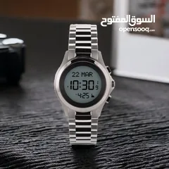  1 ساعة الفجر للاذان كلاسيك معدن دائري الفجر الاسلاميه الاصلي