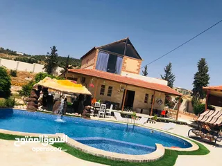  5 مزرعة وشالية ناي جرش  Naay Farm  مزرعة خمس نجوم مجهزة بالكامل # مواصفات المزرعة.   * مساحة 4 دونم