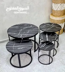  2 طاولات مودرن متداخلة عملية وأنيقة