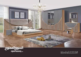  12 BEDROOM SET 7 PCS WITH MATTRESS WITH FITTING /غرف نوم مع دوشج ۷ قطع مع ترکيب