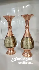  2 Name of the design: Khatam vase (copper)/ اسم التصميم : مزهرية   الخاتم (نحاس)