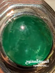  14 خاتمين رجالي فضه 925 صباغه يدويه حرفيه بالكامل مع أحجار الزمرد الكولومبي الطبيعي الغير معالج إطلاقا