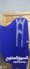  1 قفطان مغربي لون نيلي قطعه واحدة مقاس xl