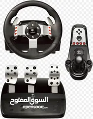  1 logitech g27 بحاله جيده مع الدعسات والقير